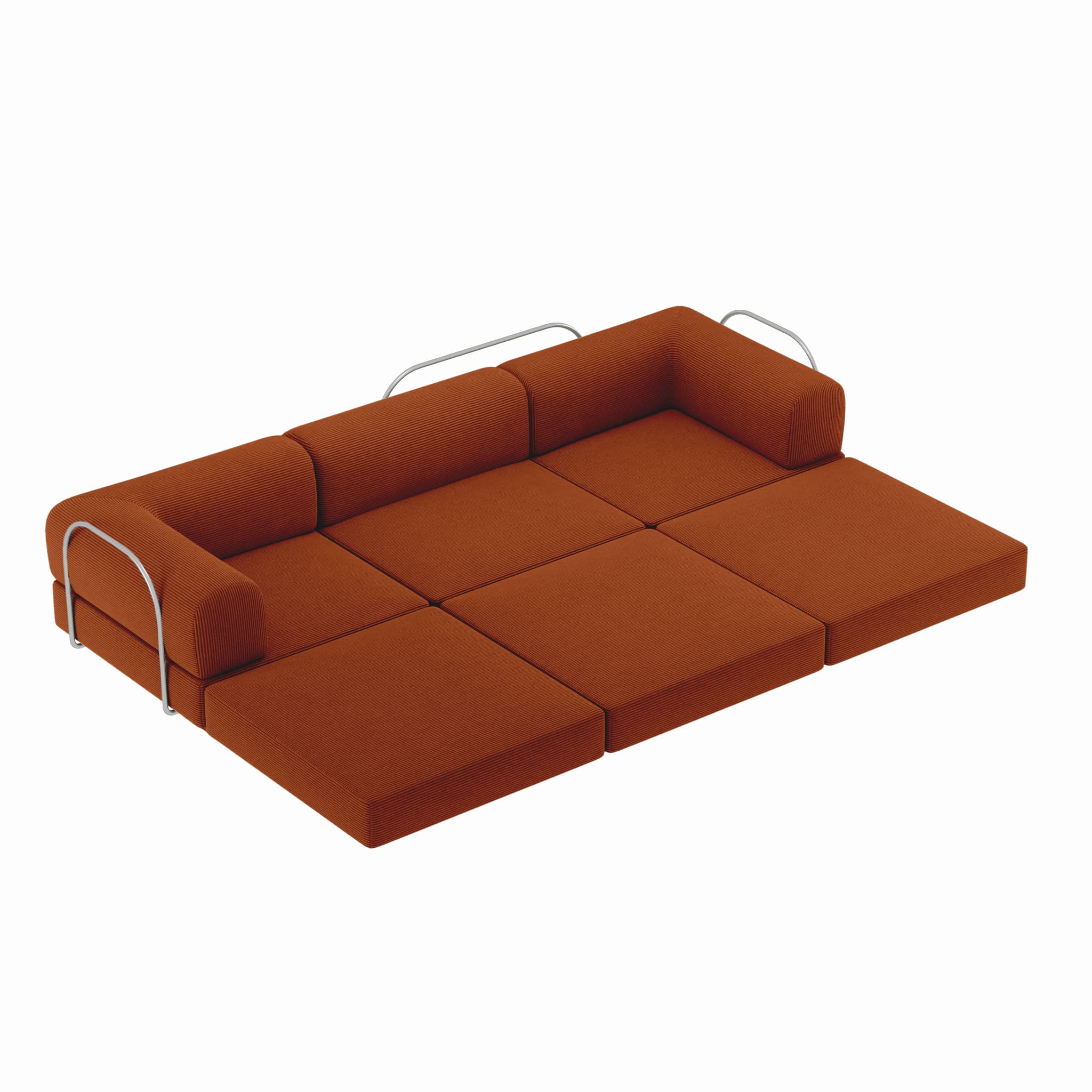 Nova L-Shaped Sofa-Rust