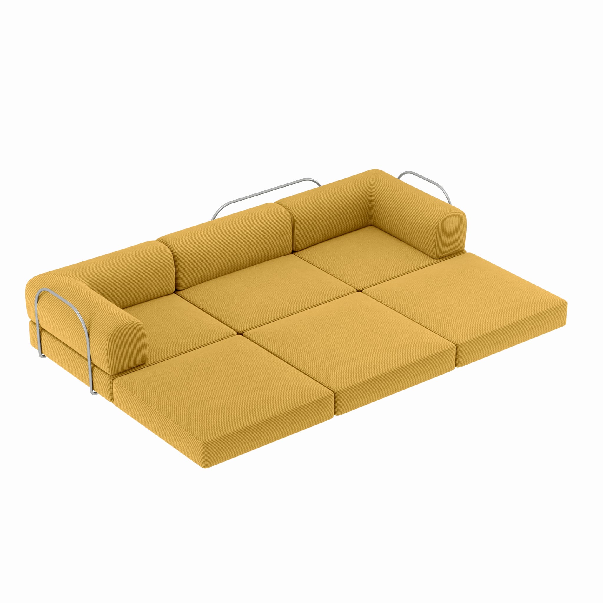 Nova L-Shaped Sofa-Yellow